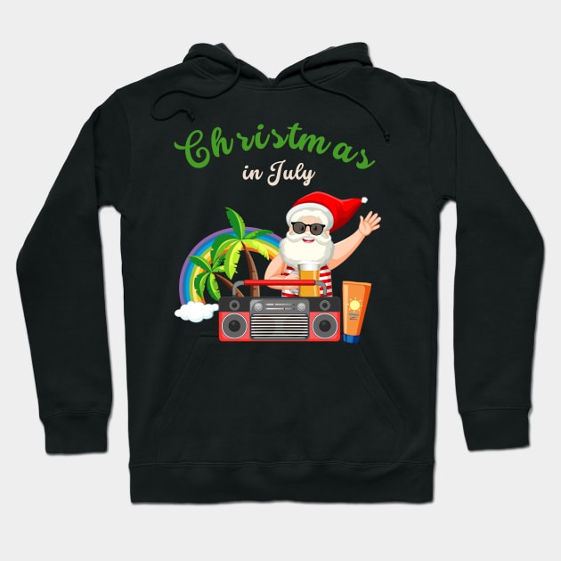 Christmas in July- Santa Christmas Hoodie by Leonitrias Welt